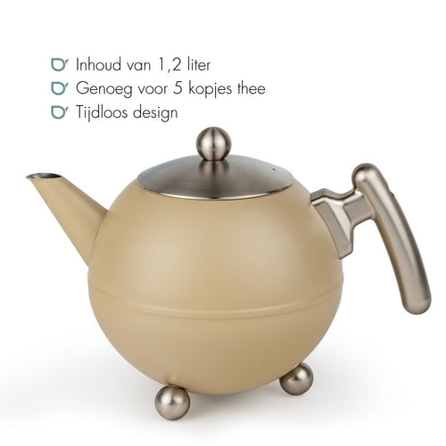 Bredemeijer - Theepot Bella Ronde - taupe - 1,2L