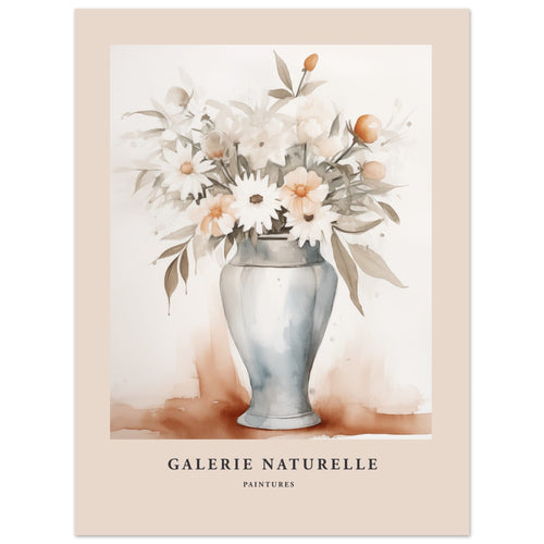 Artfulprints Poster Bloemen in vaas 3   - 30x40 cm - Meerkleurig