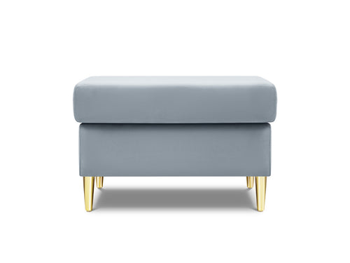 Cosmopolitan Design Poef Kyoto flueel, lichtblauw - 70x70x45cm