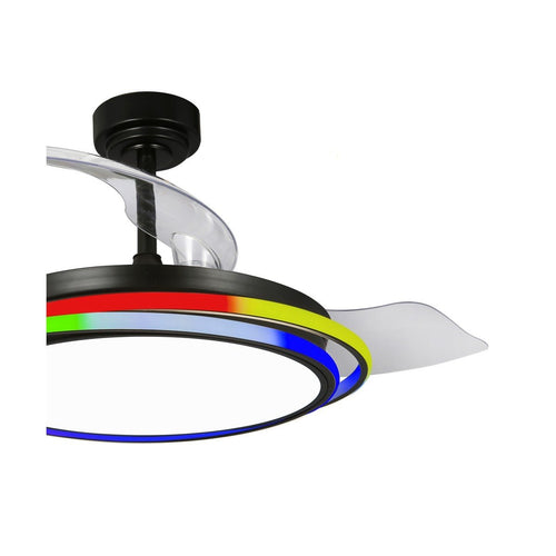 CristalRecord plafondventilator Antila - 3 lichts - 106  x  50.5   cm - zwart - vtwonen shop