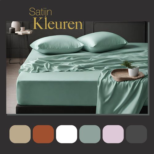 Ten Cate premium - hoeslaken - 160x200 - 100% katoen satijn - mint
