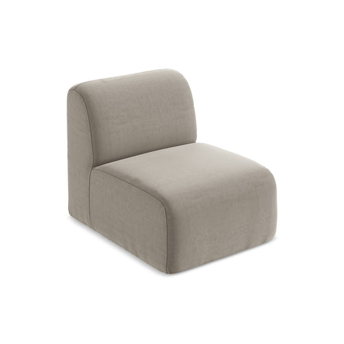 LaMiaSofa Bankmodule midden Cervo - velours - taupe - 70x94x75