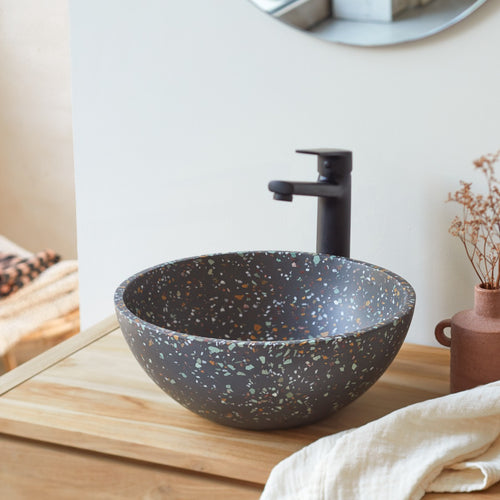 Tikamoon Ronde waskom in confetti terrazzo ∅ 36 cm - Veelkleurig