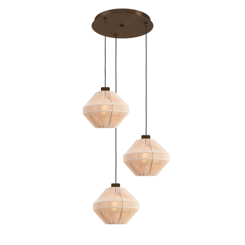 EGLO hanglamp Orimini - Ø 48 cm - crème/brons - textiel