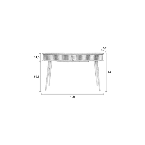 Zuiver Barbier Consoletafel/ Wandtafel Hout Naturel - vtwonen shop