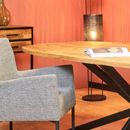 StarFurn Eettafel Elegance - Deens Ovaal Naturel - 240x110x76cm