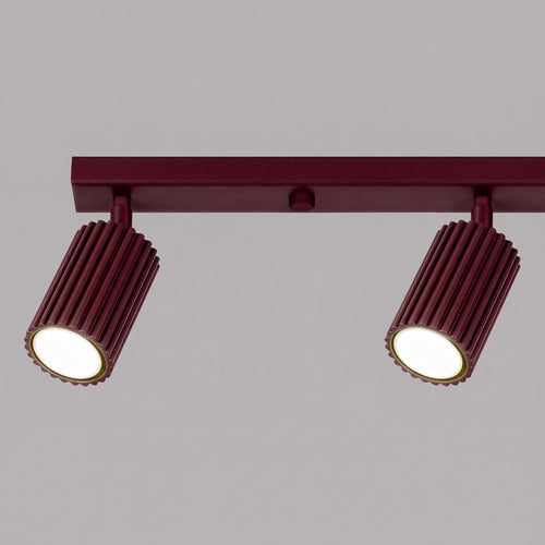 Sollux Lighting Plafondlamp KARBON 4L bordeaux - 81x6,5x16,5cm