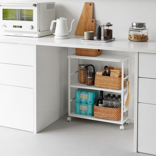 Yamazaki Tower Opbergtrolley 2-laags - Wit