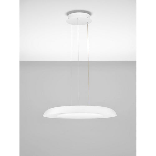 Nova Luce EPOS Dome hanglamp voor plafond, zandwit, Triac dimbare LED, 38W 2100lm, 2700-3000-4000K kleurtemperatuur.