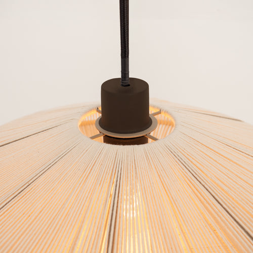 EGLO hanglamp Orimini - E27 - Ø 38 cm - crème/brons - textiel