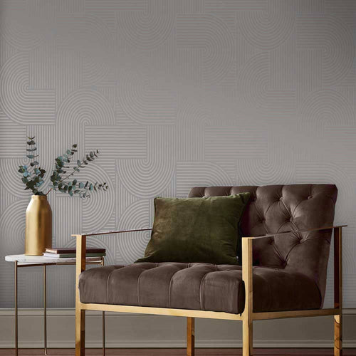 Graham & Brown Vliesbehang - Centra Taupe - 10mx52cm - vtwonen shop