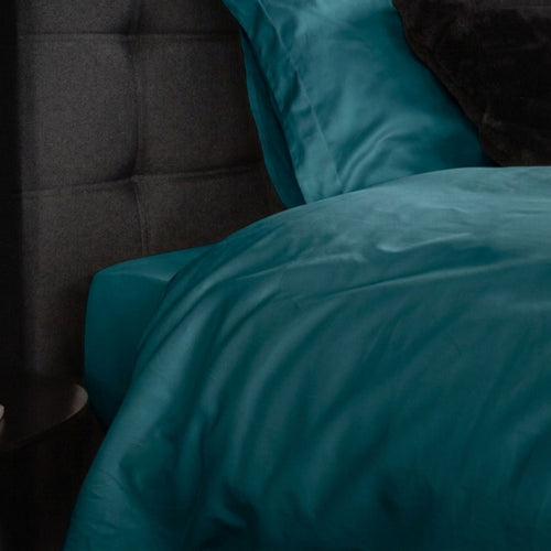 Ten Cate premium - hoeslaken - 140x200 - 100% katoen satijn - deep teal