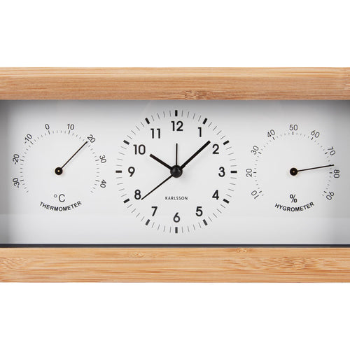Karlsson wekker Neat Rectangle - wit - 26x5.4x12.8cm - Vaderdag - Vaderdagcadeau - Vaderdag cadeautje voor hem