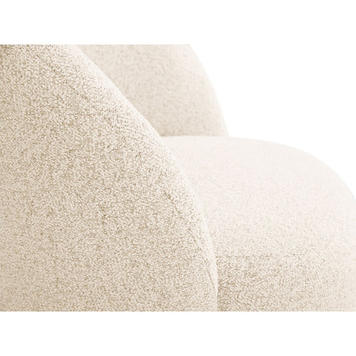 Cosmopolitan Design - Fauteuil Bari structurele stof lichtbeige gemêleerd - 72x86x80cm