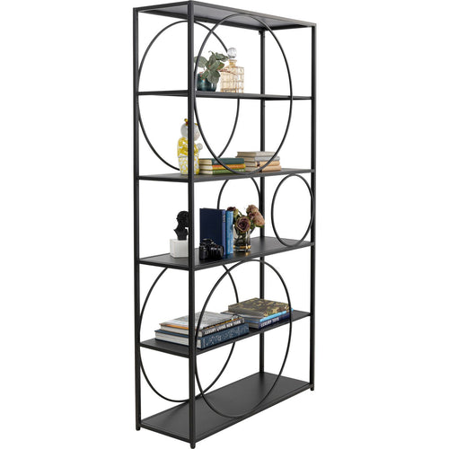Kare Design Bookshelf Circle zwart 200x100cm