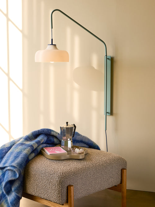 Hübsch wandlamp Current - glas/ijzer - 71x30xh111cm