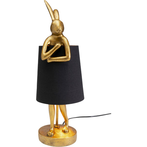 Kare Design tafellamp Animal - konijn - 50cm - goud en zwart - vtwonen shop