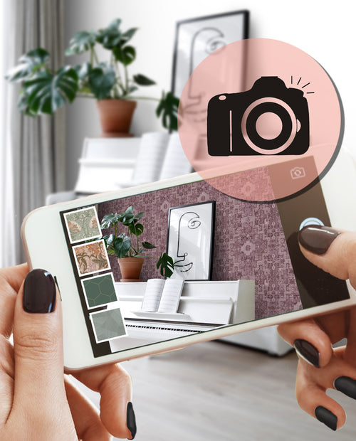 ESTAhome behang oosters kelim tapijt donker paars - 50 x 900 cm - 131362 - vtwonen shop