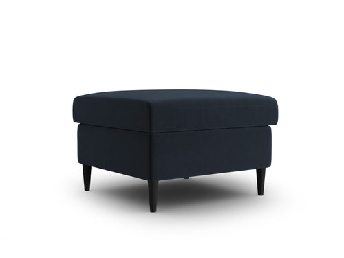 Cosmopolitan Design Poef Kyoto flueel donkerblauw - 70x70x45cm