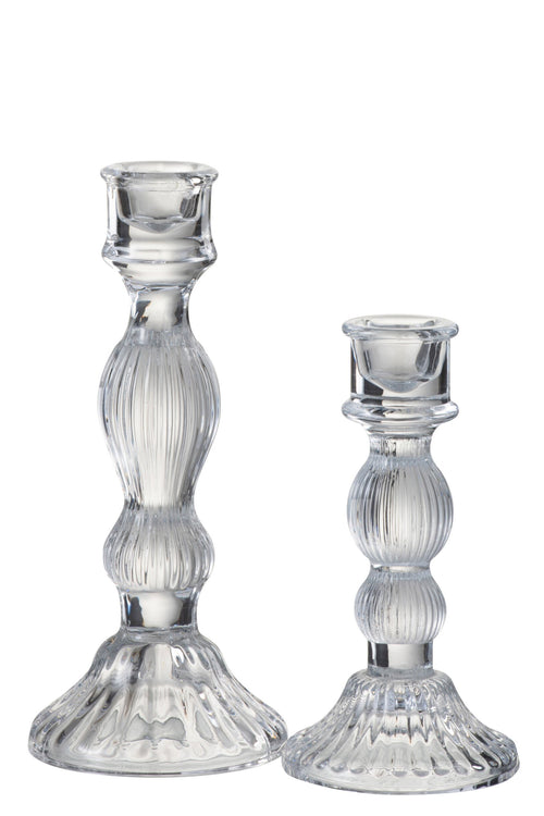 J-Line kandelaar Bol - glas - transparant - large
