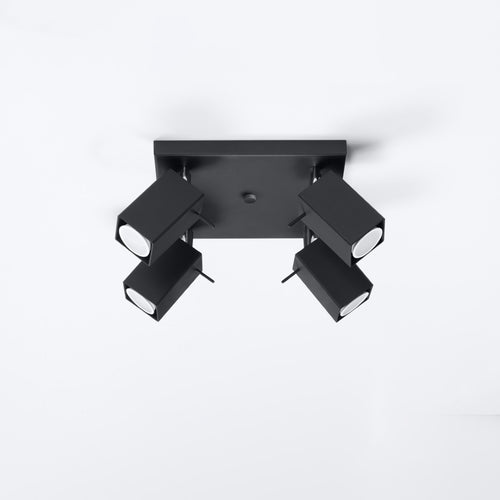 Sollux Lighting Plafondlamp MERIDA 4 zwart - 25x25x16cm