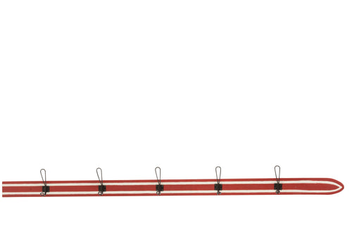 J-Line kapstok Ski 5 Haken - hout - rood/wit