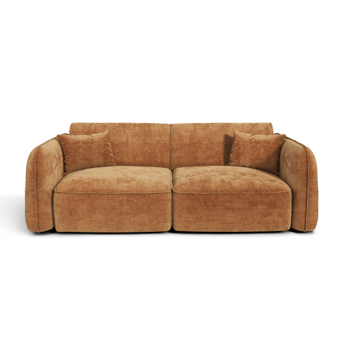 Premium Interiors - Bank LOMI - gewaafd fluweel karamel 150cm