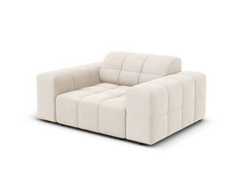 Cosmopolitan Design Fauteuil Chicago flueel lichtbeige - 102x132x78cm
