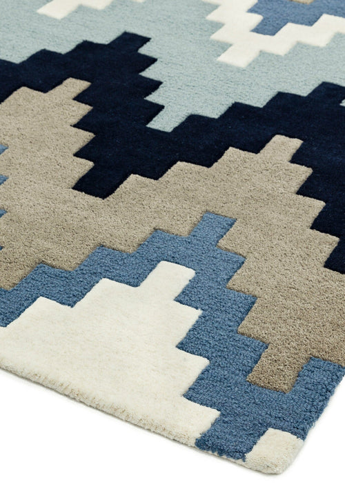 Vloerkleed MOMO Rugs Matrix MAX70 Cuzzo Blue 200x300 cm - vtwonen shop
