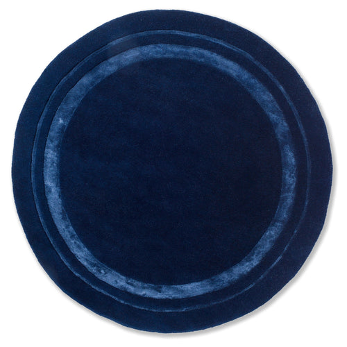 Laagpolig vloerkleed van Laura Ashley | Redbrook Midnight Rond 200 rond - vtwonen shop