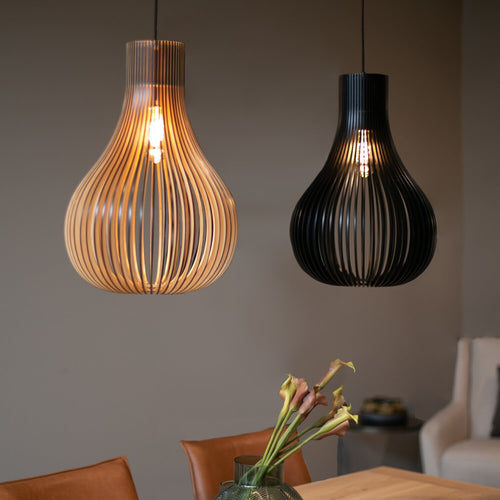 Atmooz hanglamp Zita M - zwart - Ø 38 x H 190 cm - E27