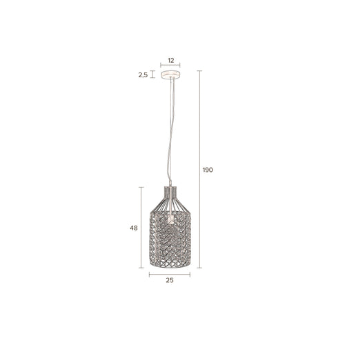 Dutchbone Jim Hanglamp Lang - Zilver