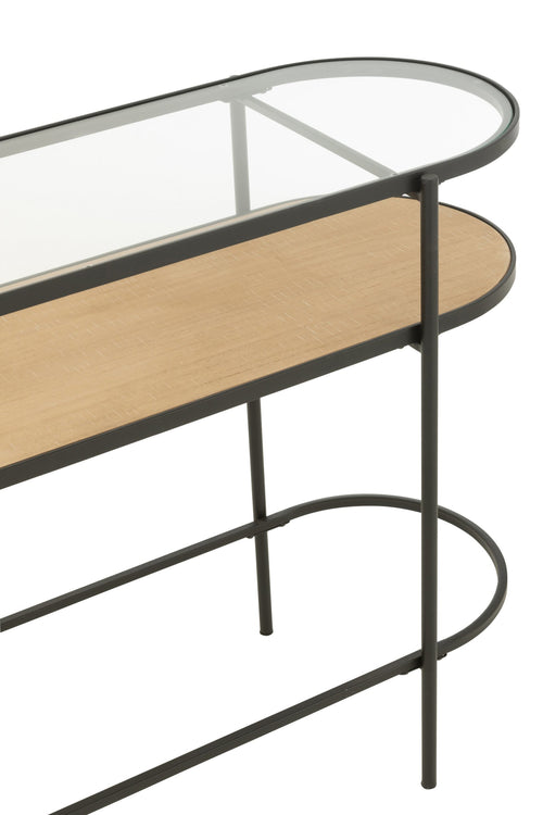 J-Line console - ijzer - naturel/zwart