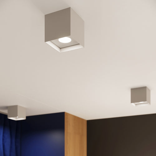 Sollux Lighting Plafondlamp HATI grijs - 10x10x10cm