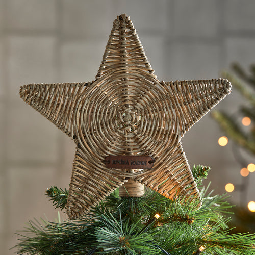 Rivièra Maison Rustic Rattan Star Tree Topper - Pitriet - Naturel - vtwonen shop