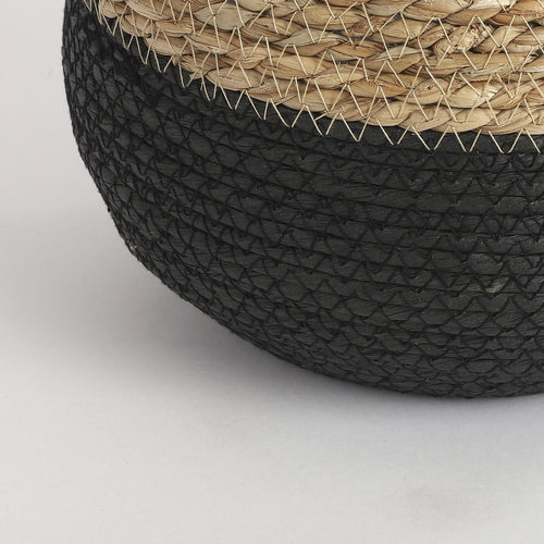 Mica Decorations Jorck Plantenmand - Set van 3 - H24 x Ø26 cm - Zwart
