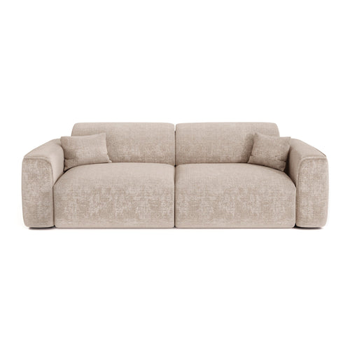 Sia Home - Slaapbank YUMA - gewaafd fluweel beige 240cm