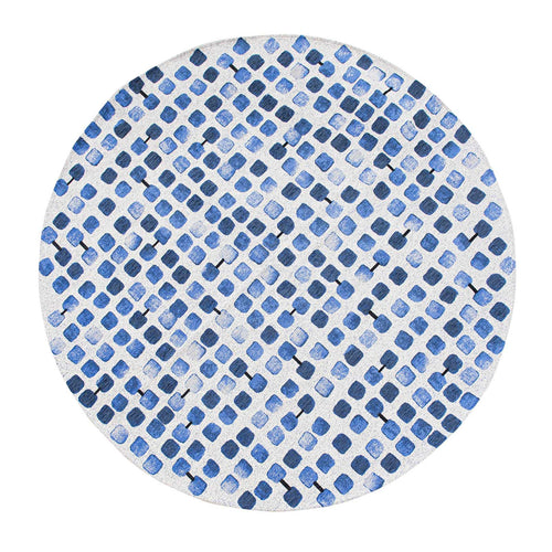 Louis De Poortere vloerkleed Amparo Blues - blauw - 240x240cm - vtwonen shop