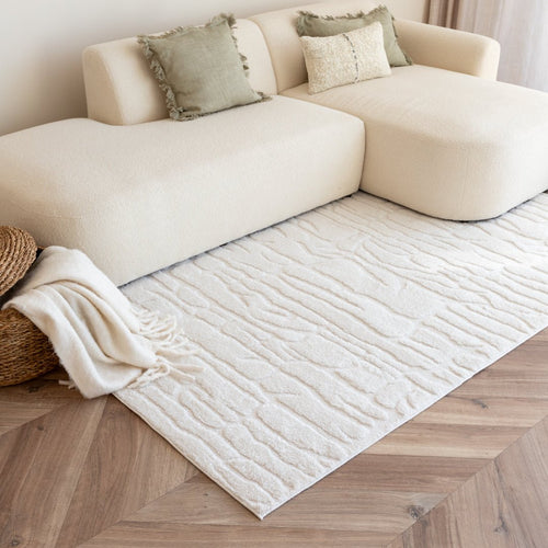 Interieur05 Scandinavisch vloerkleed Bjorn creme/wit