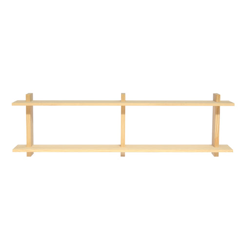 Naan Furniture Wandplank Soller - Natuurlijk ongelakt massief - Dubbel - 170 cm - vtwonen shop