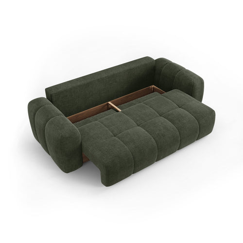 Premium Interiors - Slaapbank met opbergruimte SKY - kruisbinding vintage groen 260cm