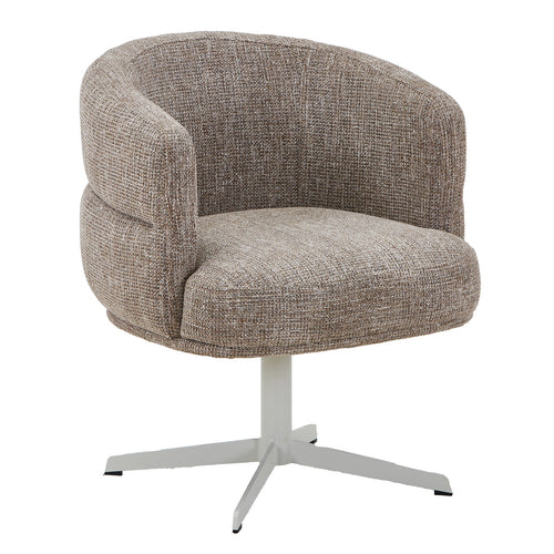 DÉJA Living Eetkamerstoel Coria - Taupe/Beige - Draaibaar - Set van 2