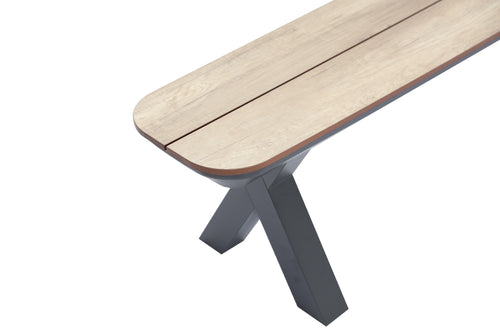 Sens-Line - Bradford Tuinbank - 182cm - Kunststof Bruin