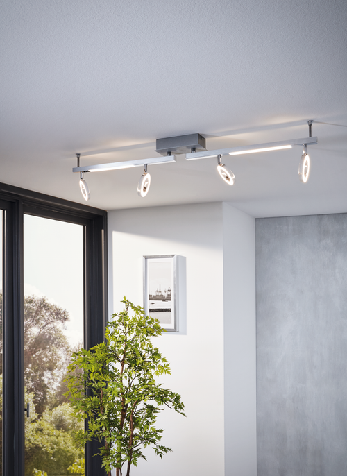 EGLO spot Cardillio 1 - 6 lichts - aluminium, chroom - gesatineerd