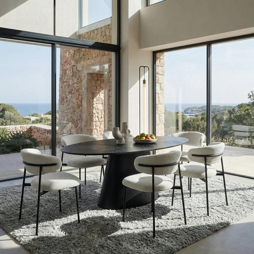 Furnhouse eettafel Tango - Zwart - 160x90 cm