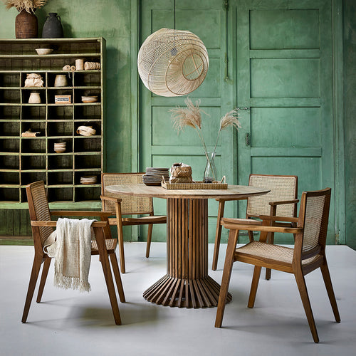 Eiffel Eiffel teakhouten ronde eettafel  - Ø 140 cm