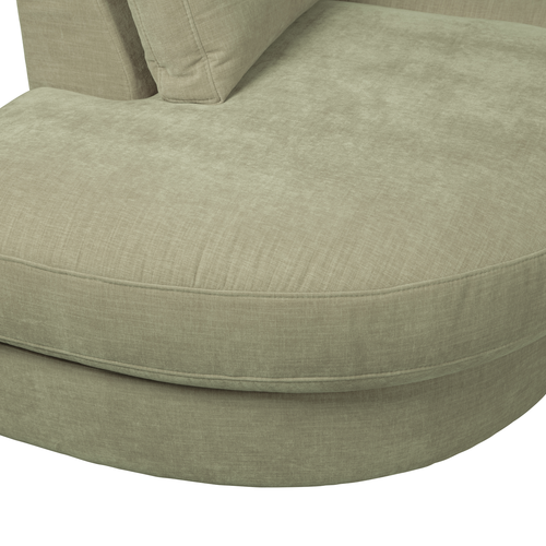 vtwonen 1-zits bank element ronde hoek links Family - Polyester - Groen - 85x93x98