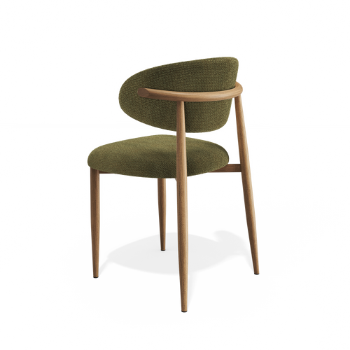 Premium Interiors - Set van 2 stoelen LINA - krullend fluweel vintage groen 52cm