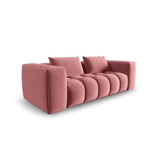 Cosmopolitan Design - Modulaire bank Verona 3-zits, flueel flamingo - 85x200x70cm