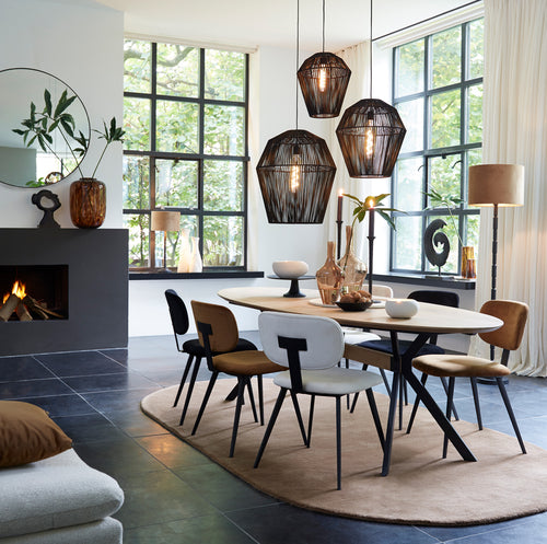 Light & Living vloerlamp KABATI - Ø25x147cm - zwart